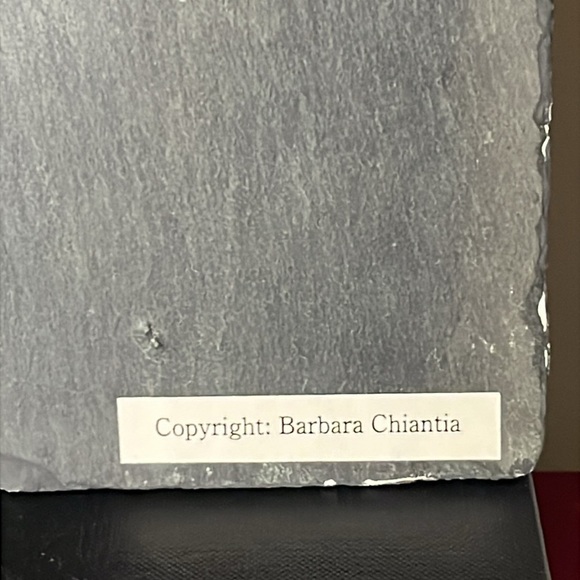 New Hand Painted Slate Folk Art Country Manor Rose Garden Wall Hanging - Picture 7 of 8